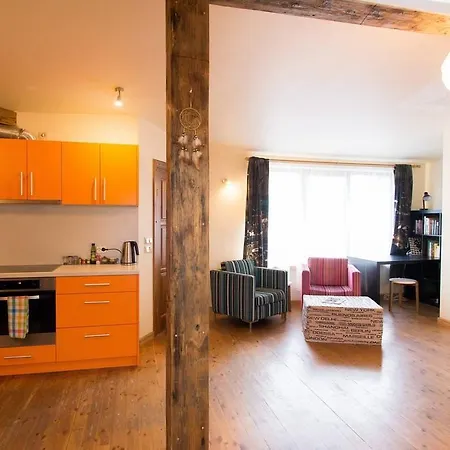Rustic Penthouse In Old Town Apartment Riga